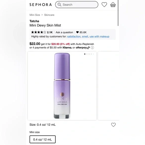 TATCHA Luminous Dewy Skin Mist - Picture 2 of 4